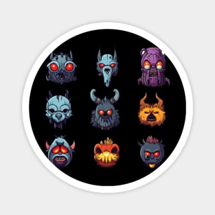 Creepy Scary Spooky Halloween Faces Magnet